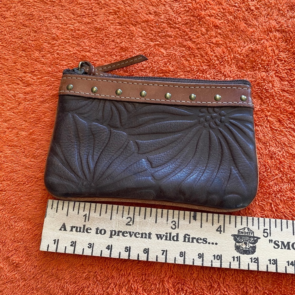 Fossil Leather pouch, small leather wristlet